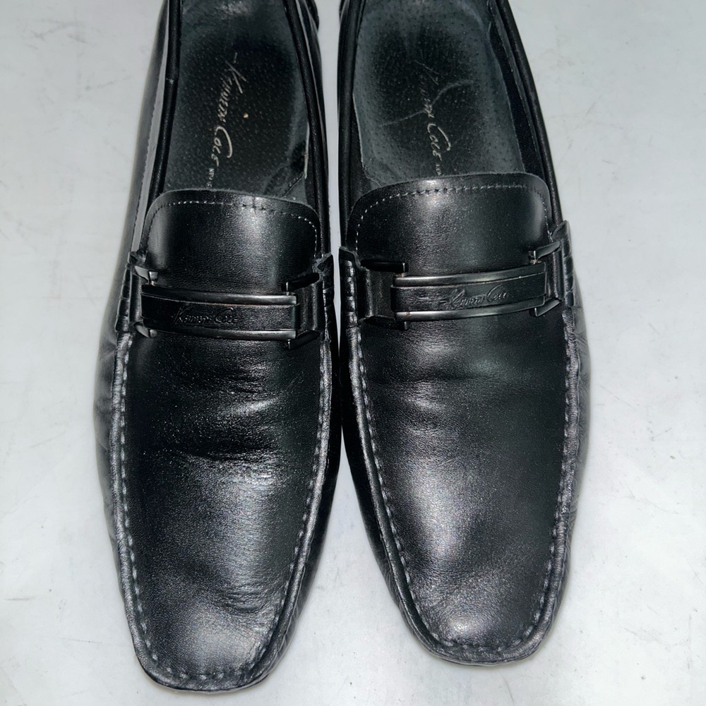 Kenneth Cole Black Leather Loafers - Size 10